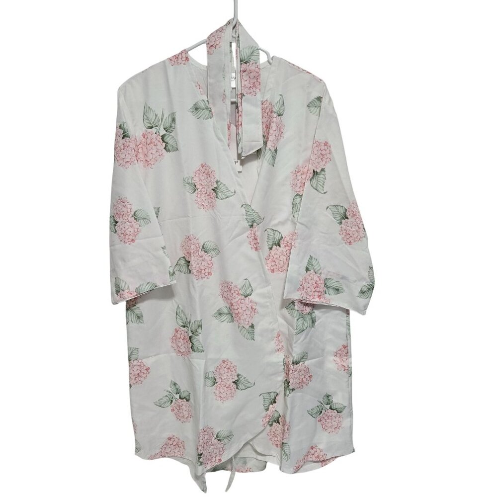 SelineLounge Short Robe in Pink Hydrangea - Size‎ M/L